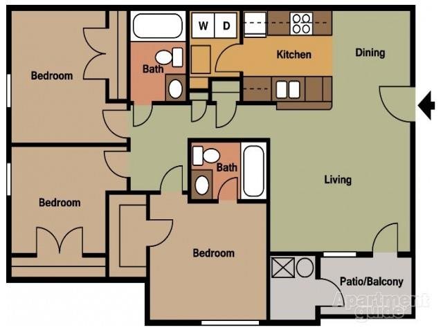 3x2_874A Floor Plan 6