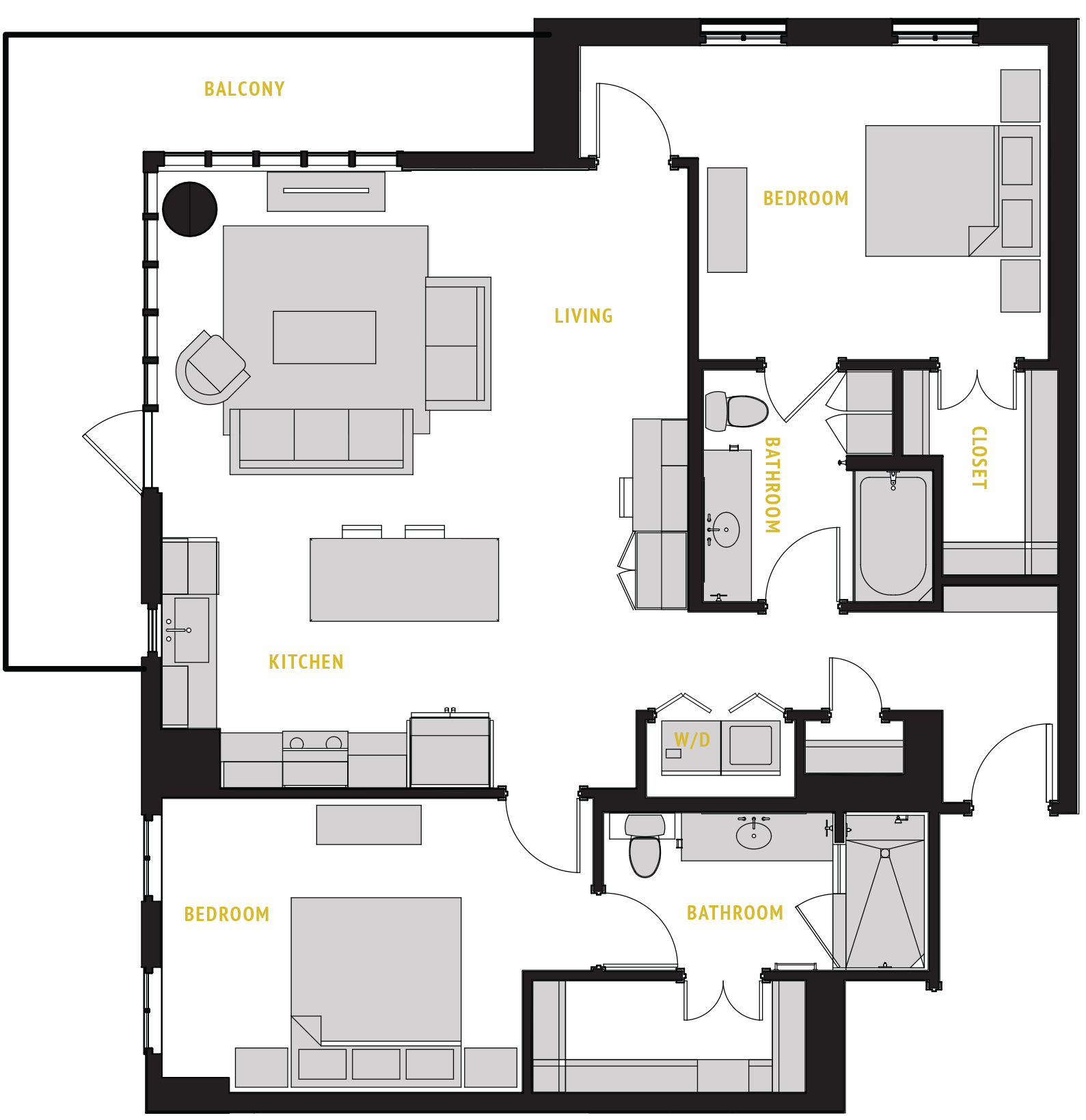B3 Floor Plan at The Case Building Apartments in Deep Ellum, Dallas, Texas