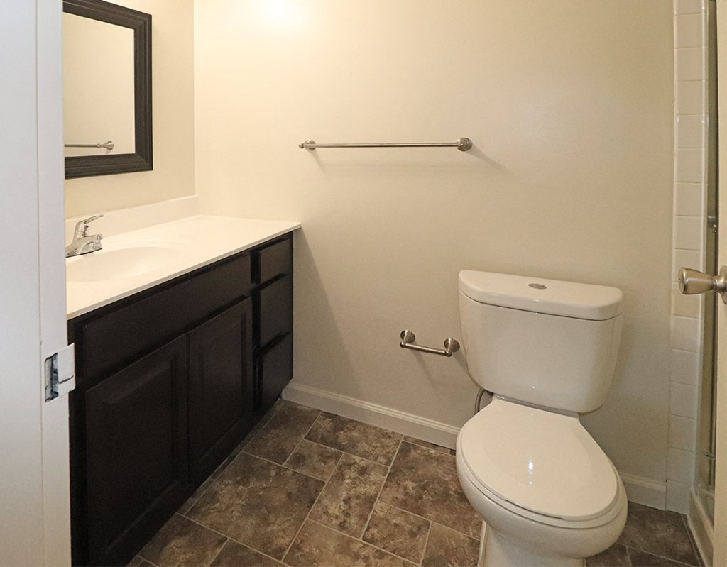 a bathroom with a toilet and a sink