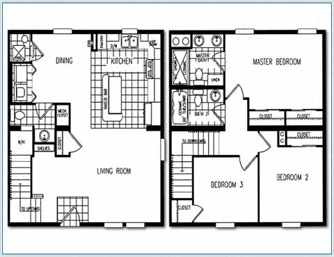Three Bedroom Townhouses