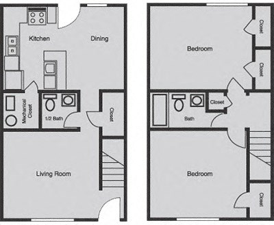two images of a floor plan of a house
