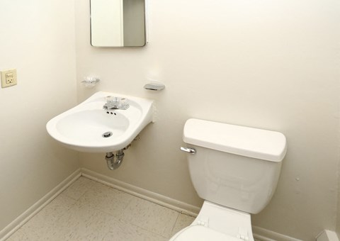 a bathroom with a toilet and a sink and a mirror