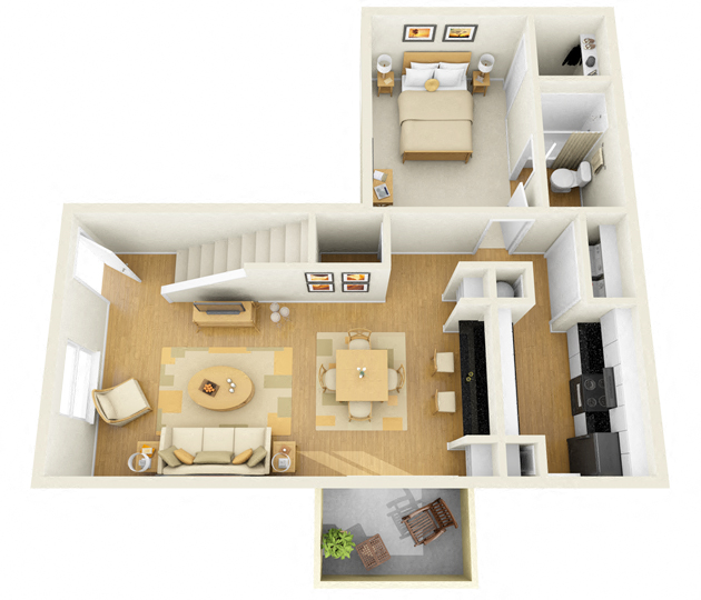 3 Bedroom A 2 Bathroom, 1251 Square-Foot Floor Plan at L'Estancia, Florida, 34231