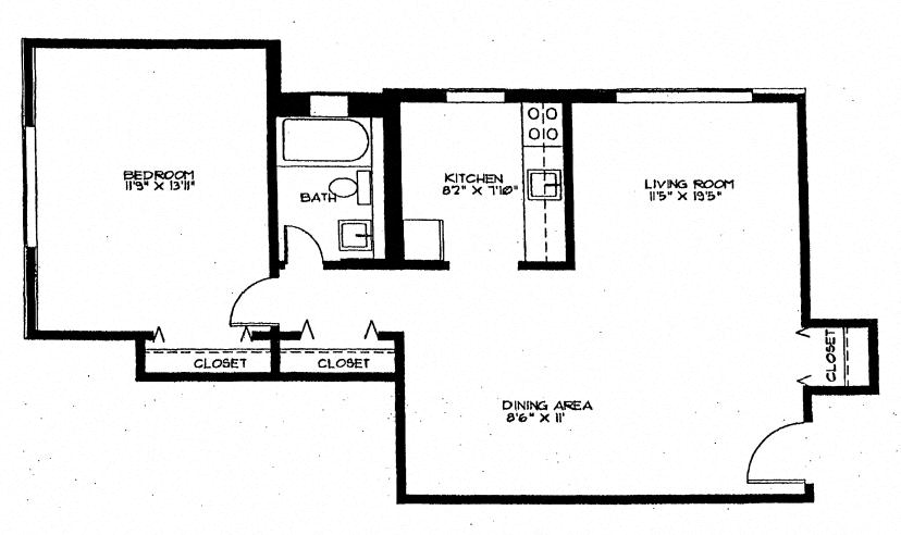 1 Bedroom, 1 Bath