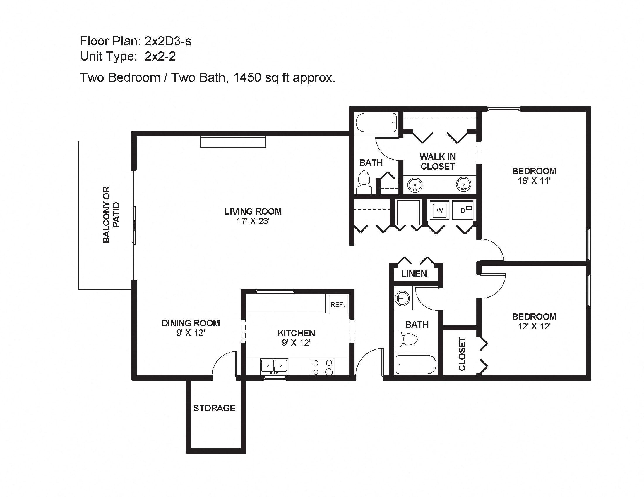 2x2D3-s Floor Plan 16