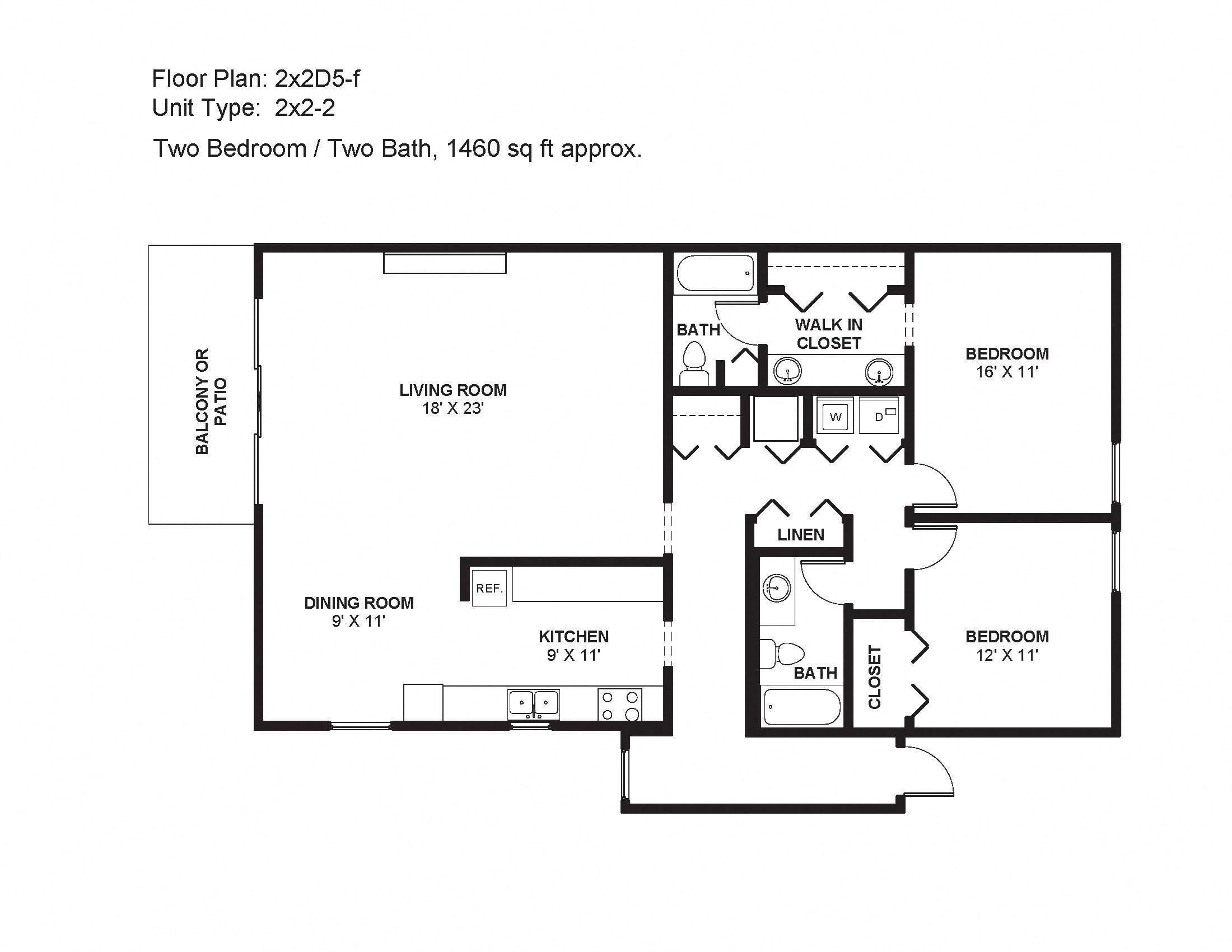 2x2D5-f Floor Plan 18