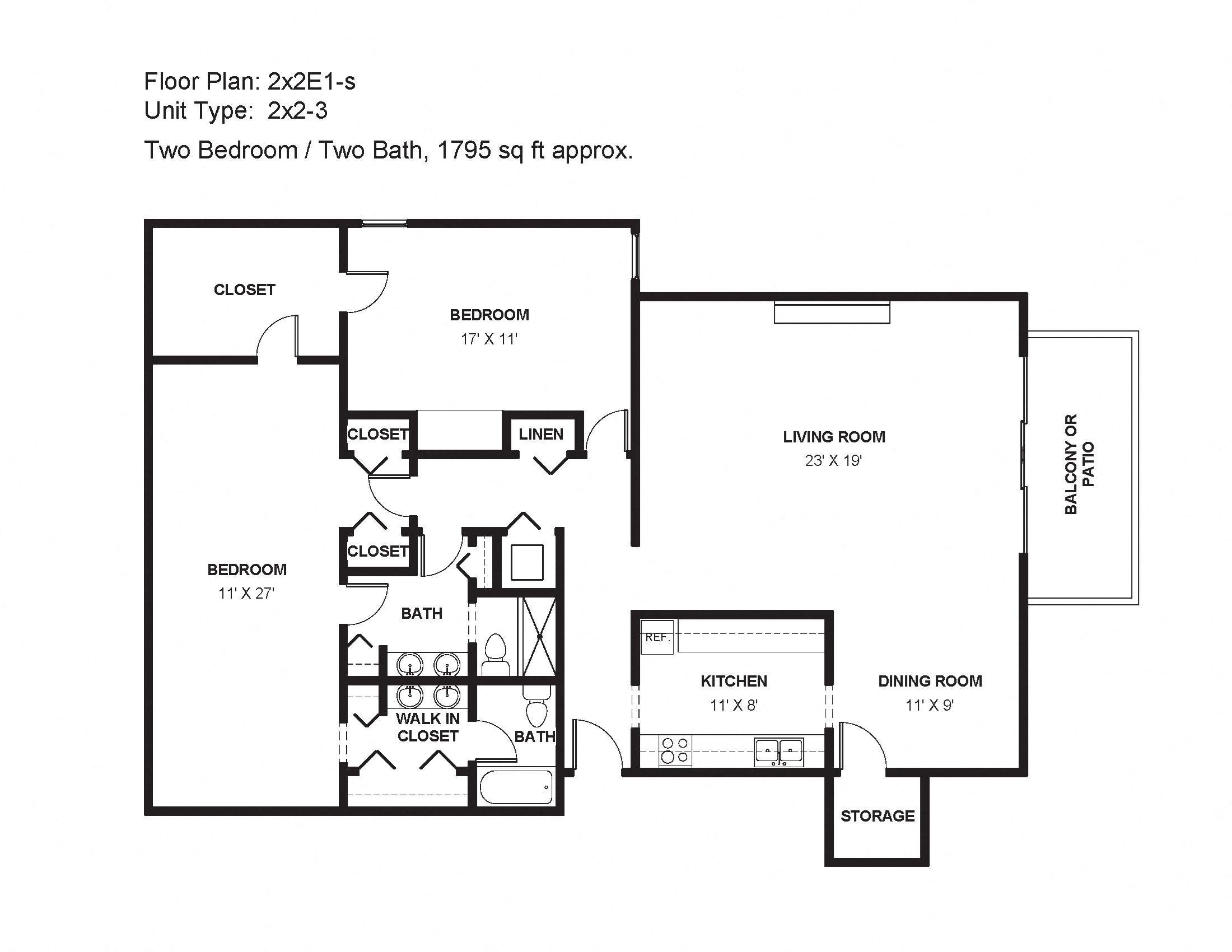 2x2E1-s Floor Plan 28