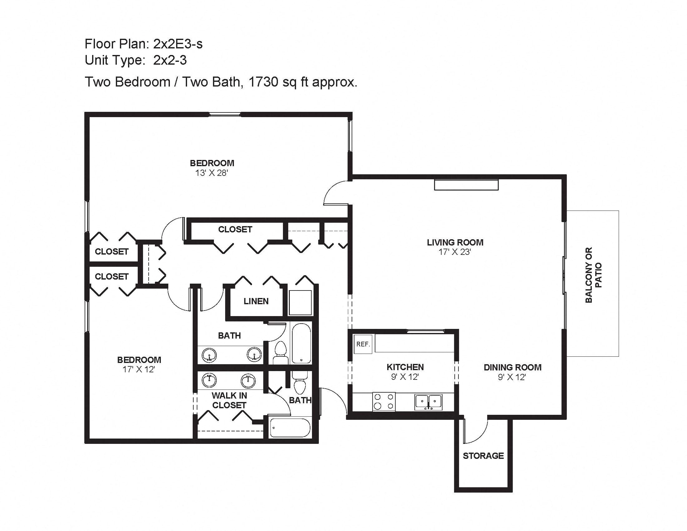 2x2E3-s Floor Plan 30