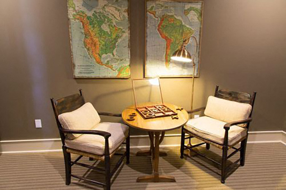 seating area with game