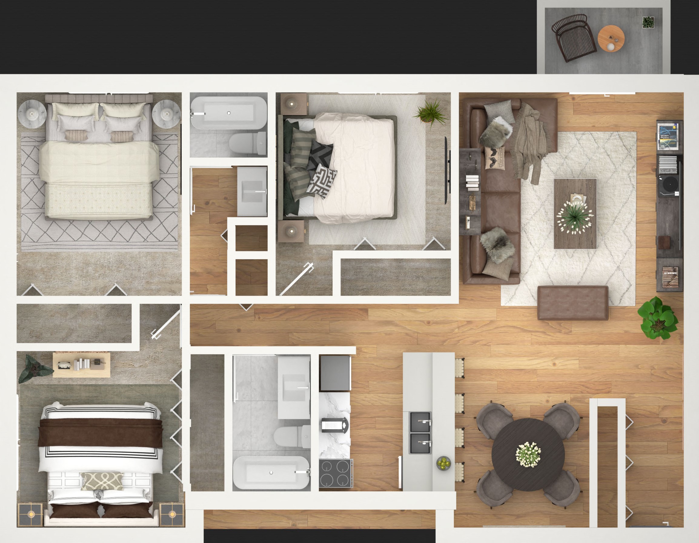 Three Bedroom 2 Bath