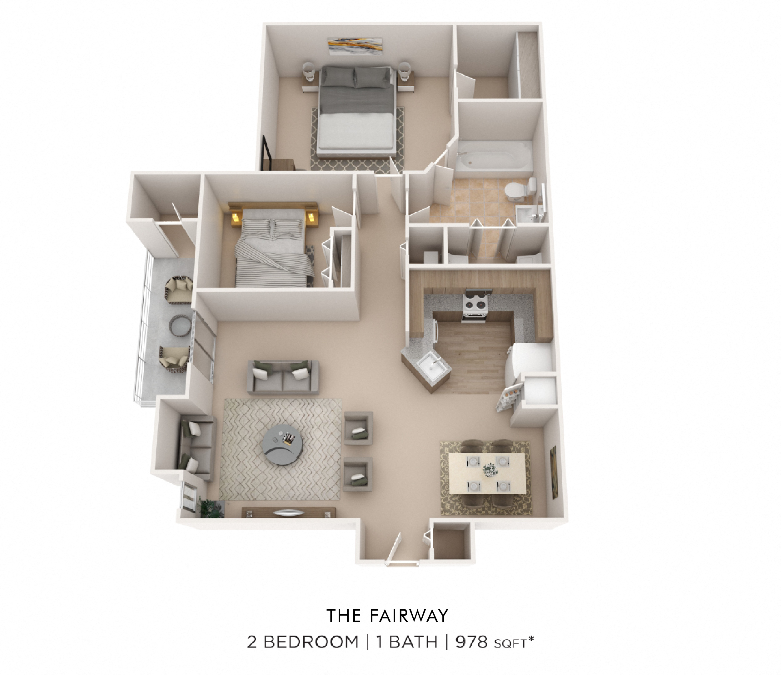 Two Bedroom w/ Den