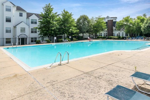 the swimming pool at the apartments for rent
