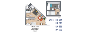 One Bedroom (Overview - River Side)