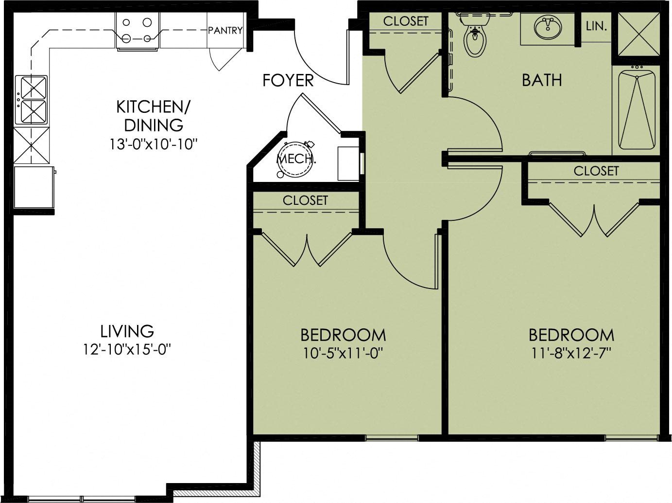 Floor Plans of Abbington at The Park Senior Apartments in