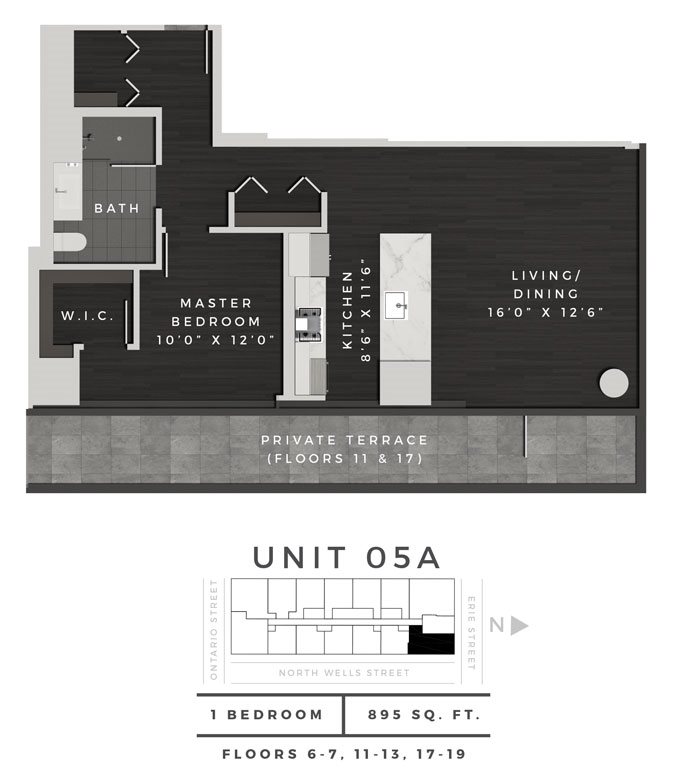 One Bedroom 05A Floor Plan 22