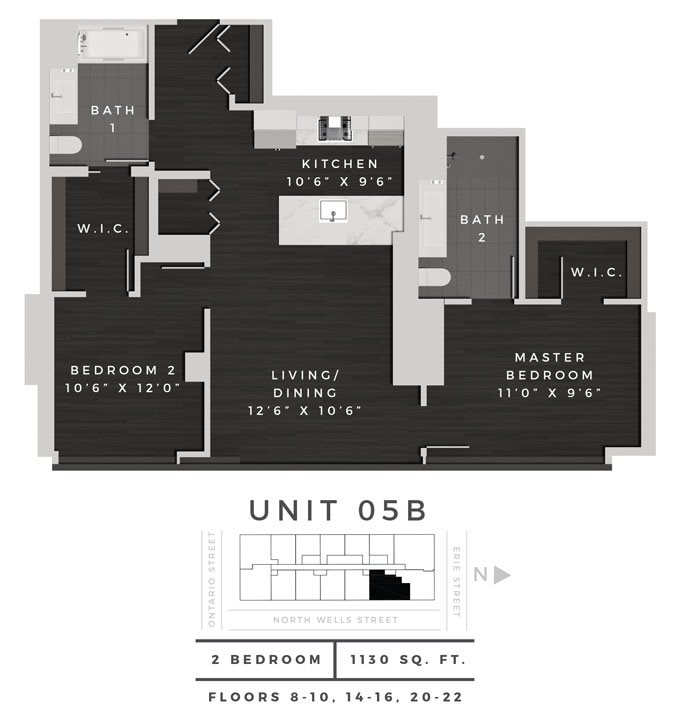 Two Bedroom 05B Floor Plan 12