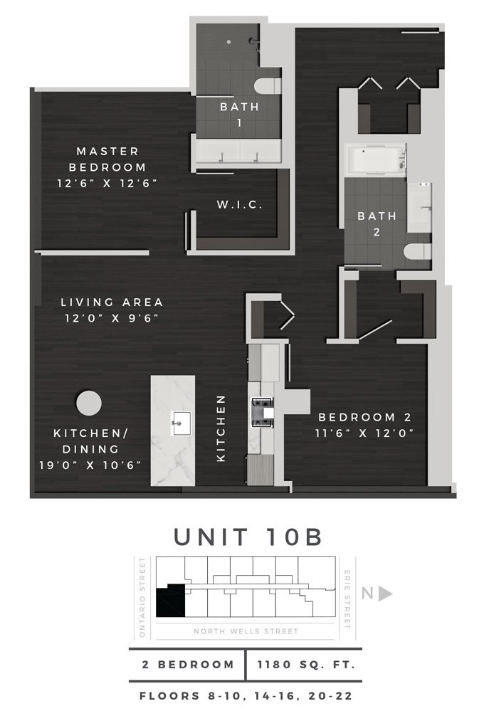 Two Bedroom 10B Floor Plan 13