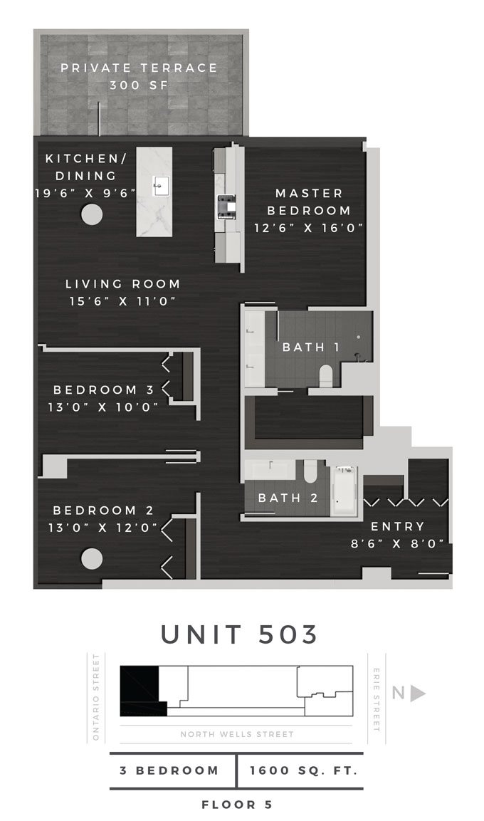 Three Bedroom 503 Floor Plan 20