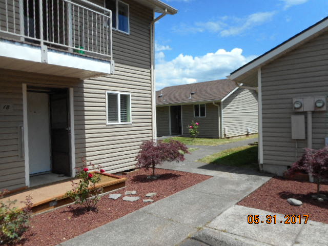 Landscaping and buildings