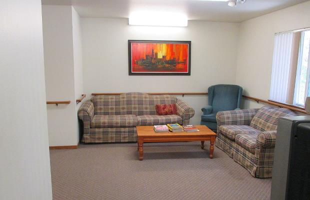 a living room with two couches and a coffee table