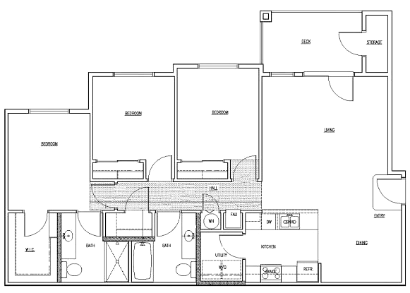 Floor Plan 3 bedroom units Floor Plan 2