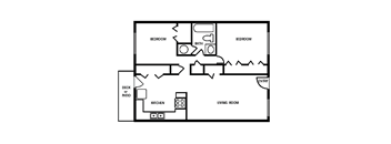 2 Bedroom 1 Bath