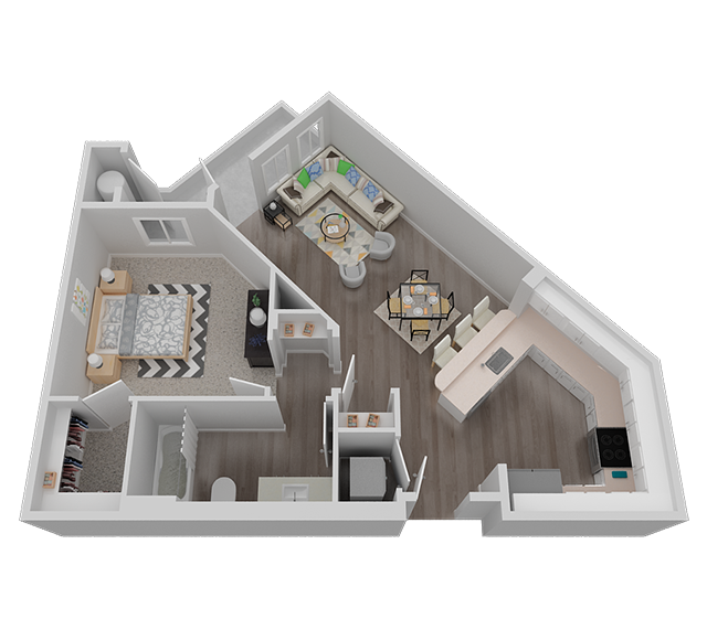 One Bedroom Floor Plan l Waterfront at the Marina in Sparks NV