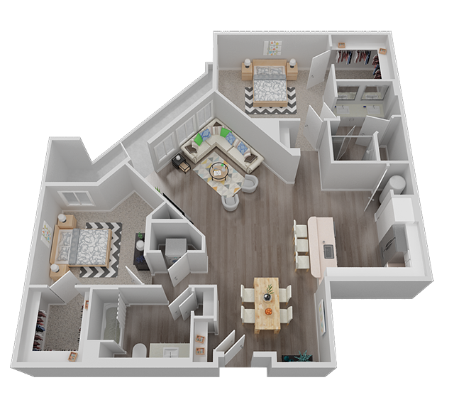 Two Bedroom Floor Plan l Waterfront at the Marina in Sparks NV