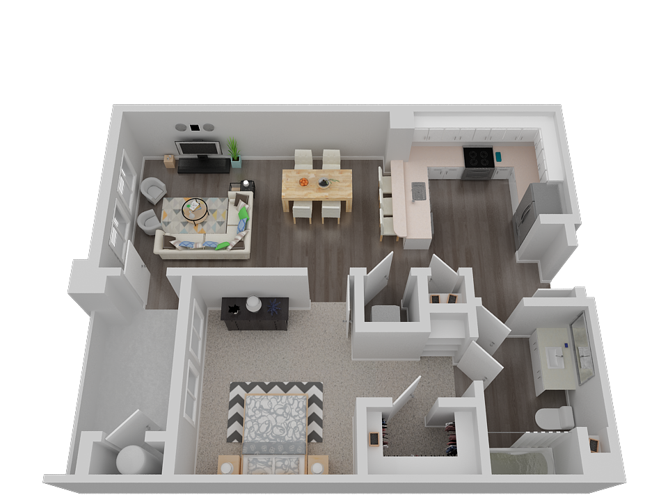 One Bedroom Floor Plan l Waterfront at the Marina in Sparks NV