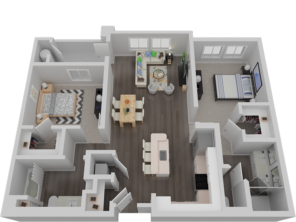 Two Bedroom Floor Plan l Waterfront at the Marina in Sparks NV