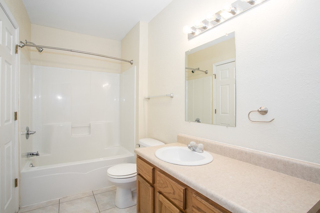 a bathroom with a sink and a shower and a toilet
