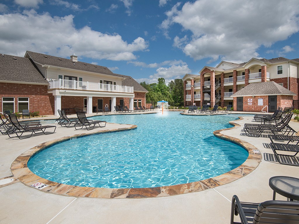 the resort style swimming pool at our apartments