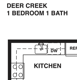 1 Bed / 1 Bath