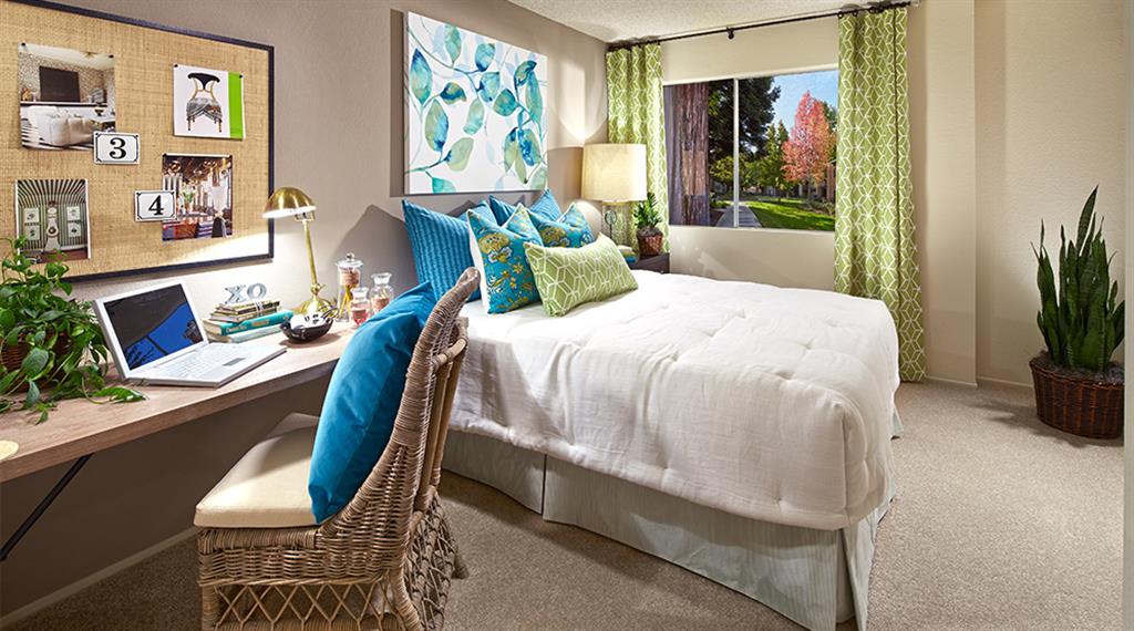 walk-in closets or mirrored wardrobe doors, over-sized windows