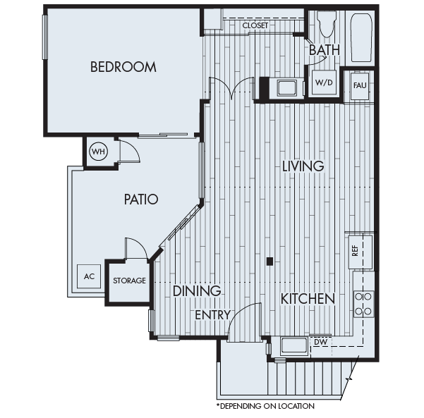 Seaside Apartments Laguna Niguel One Bedroom One Bath Plan 1B