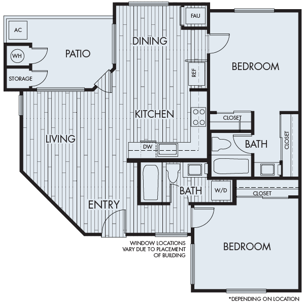 seaside apartments laguna niguel two bedroom two bath plan 2B