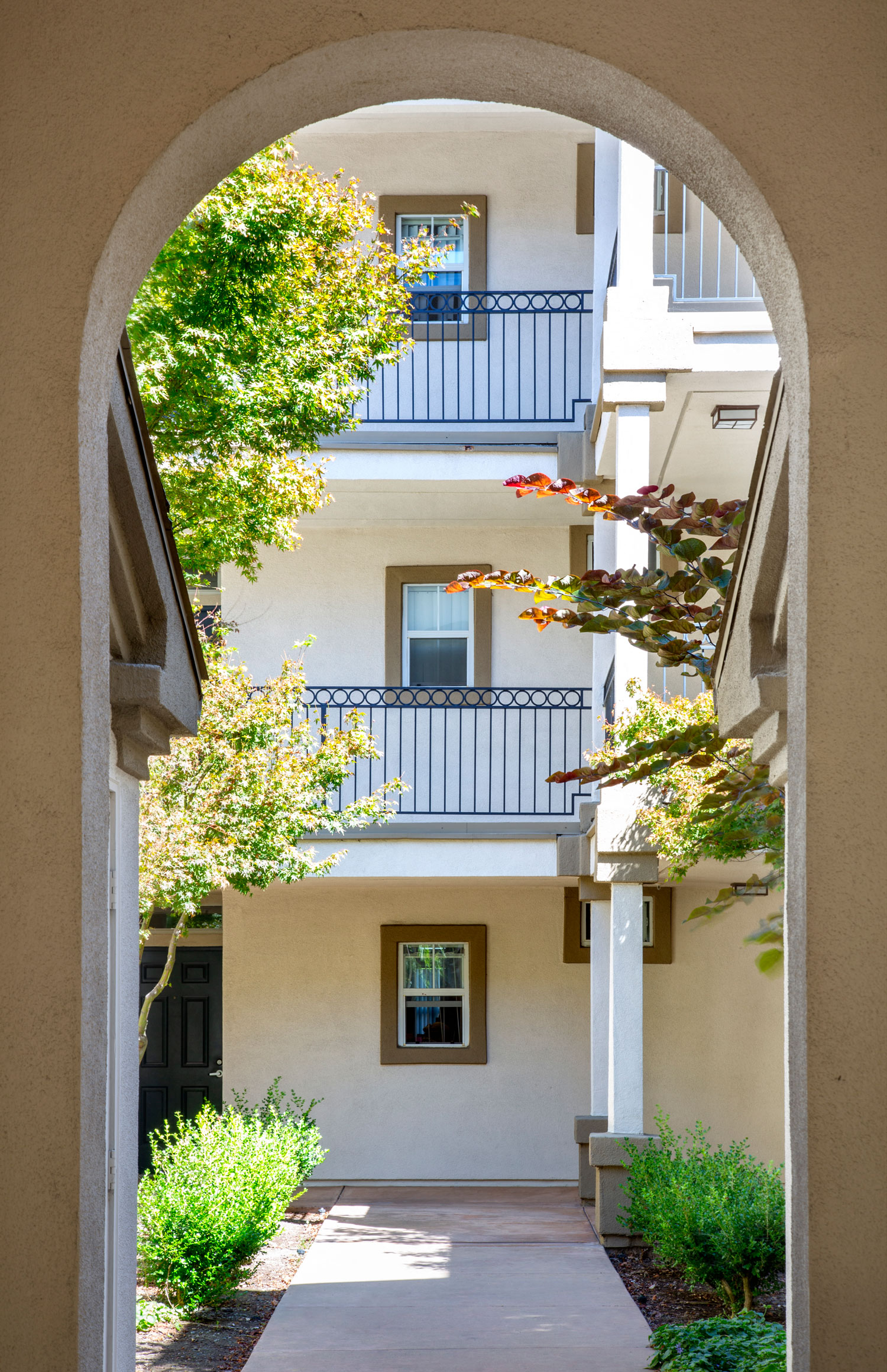 Apartment Homes at Sycamore Bay in Newark with quaint courtyards and natural lighting