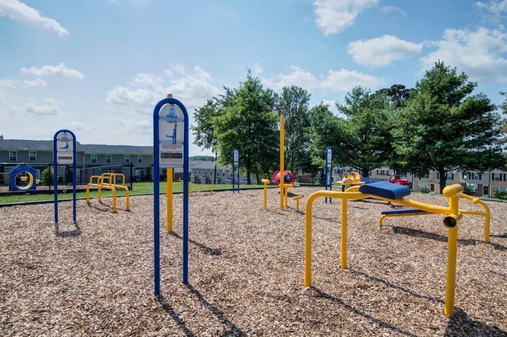 our playground is equipped with a variety of equipment for your kids to play on