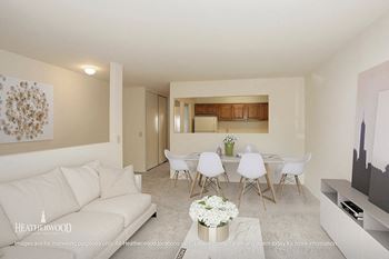 Trendy Living Room at Southwood Luxury Apartments, North Amityville, NY