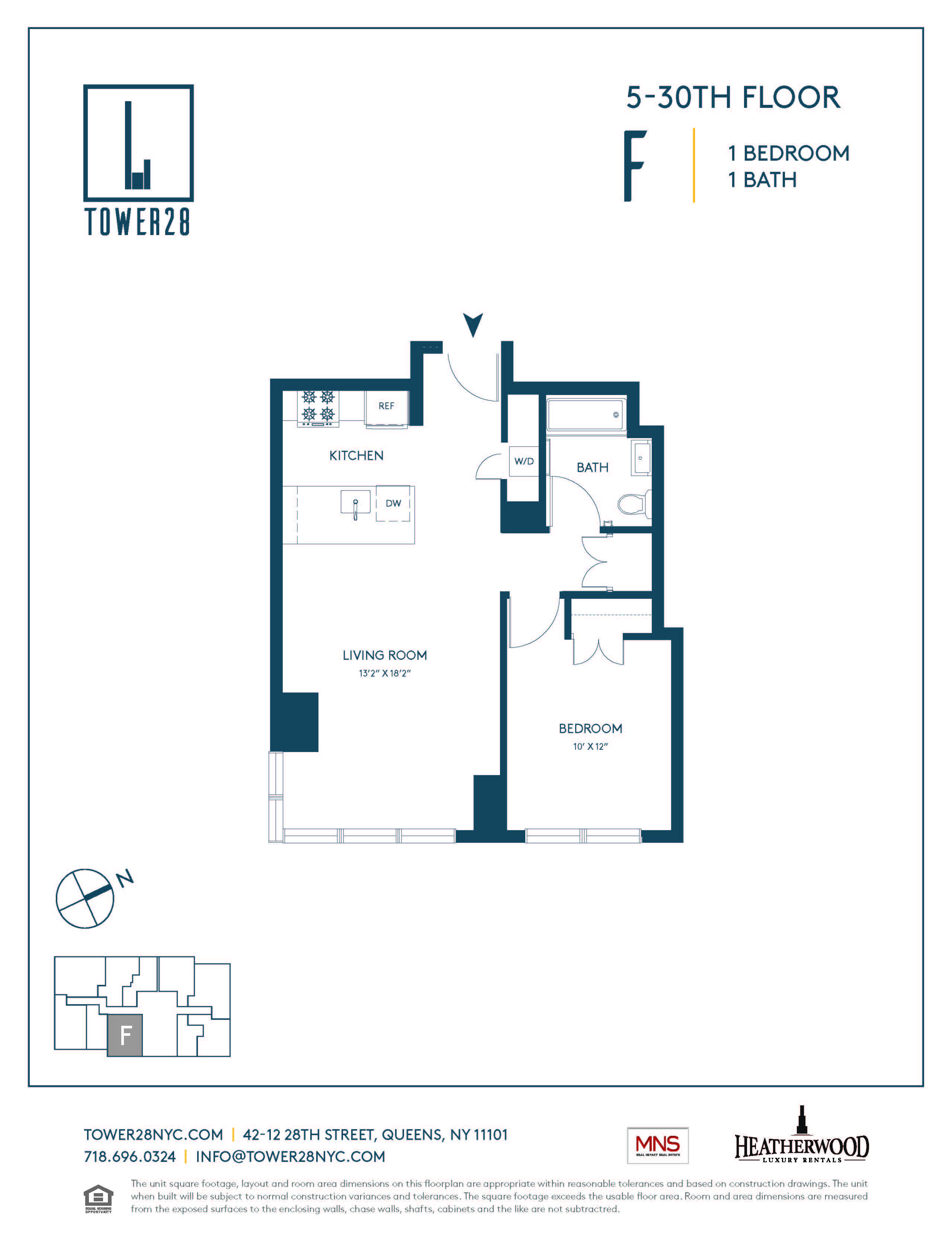5-30th Floor Plan at Tower 28, Long Island City, 11101
