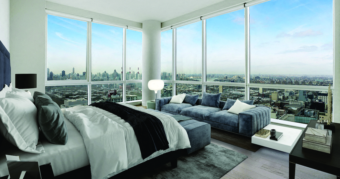 Luxurious Bedroom  at Tower 28, Long Island City, NY, 11101