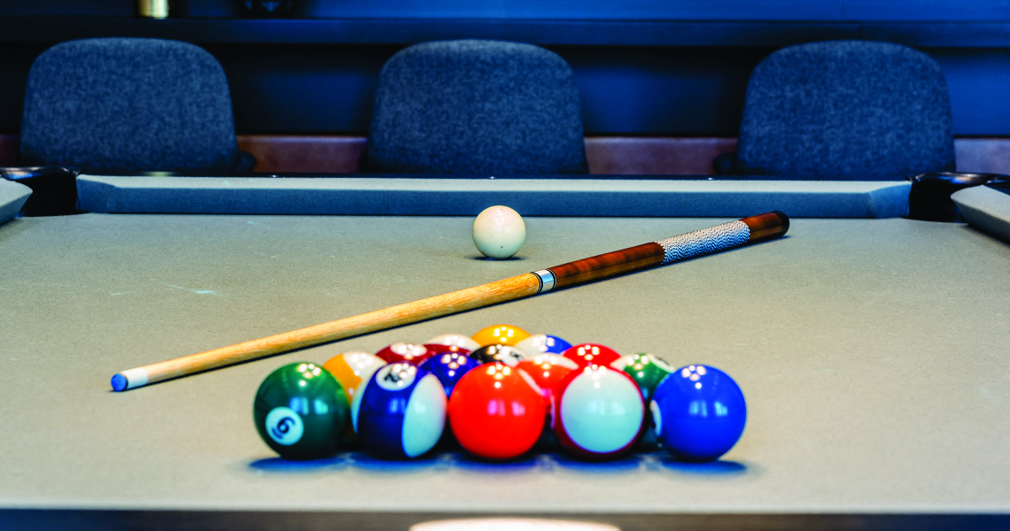 pool table  at Tower 28, Long Island City, New York