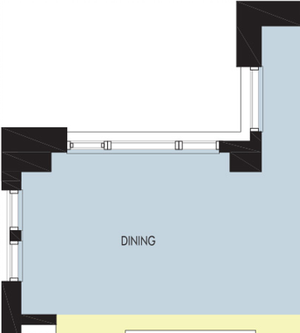 Rexford two bedroom apartment Floor plan at Wilshire Victoria luxury apartments in Westwood