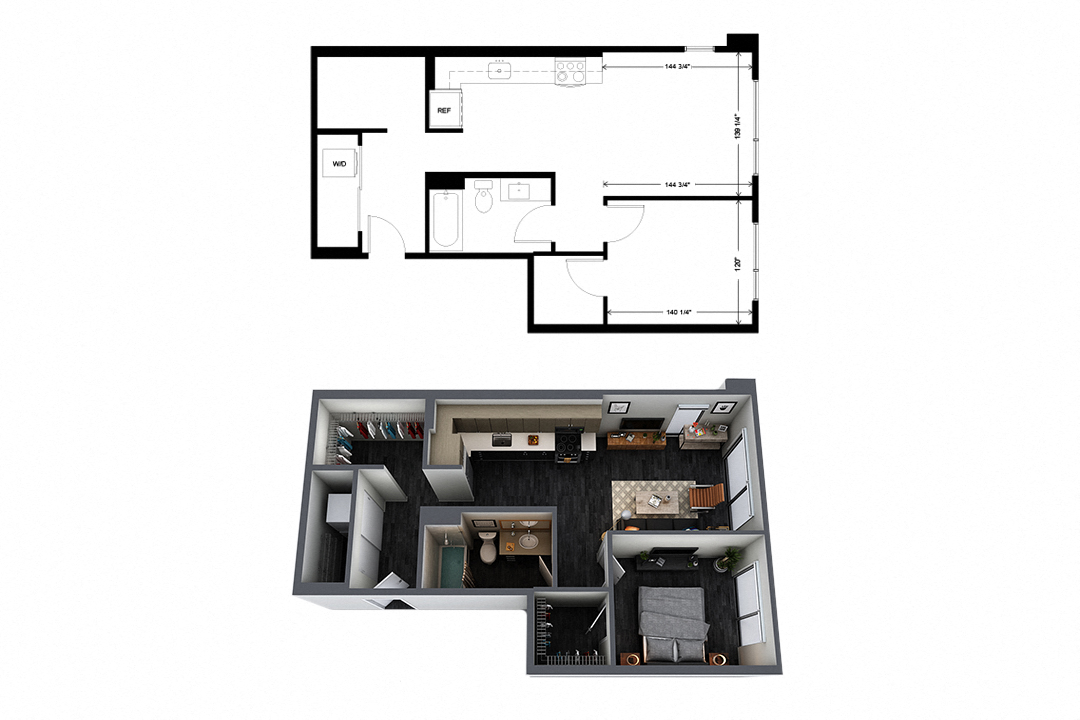 1 Bedroom - Westlake Steps & Marina