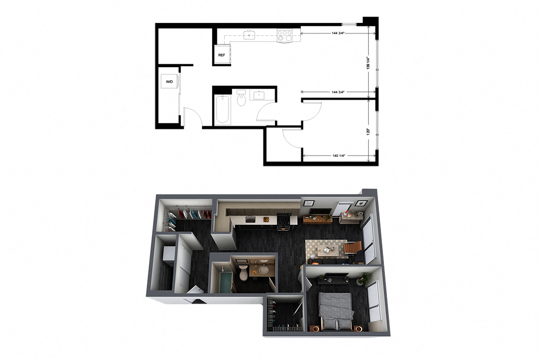 1 Bedroom - Westlake Steps & Marina