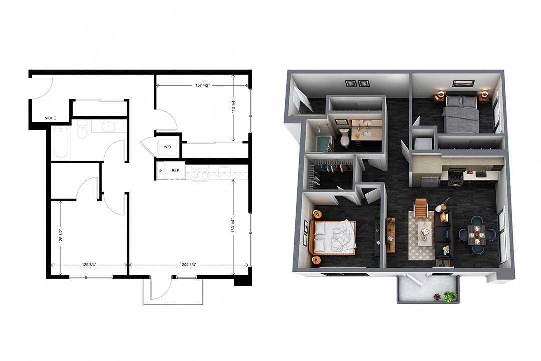 2 Bedroom - Westlake Steps & Marina