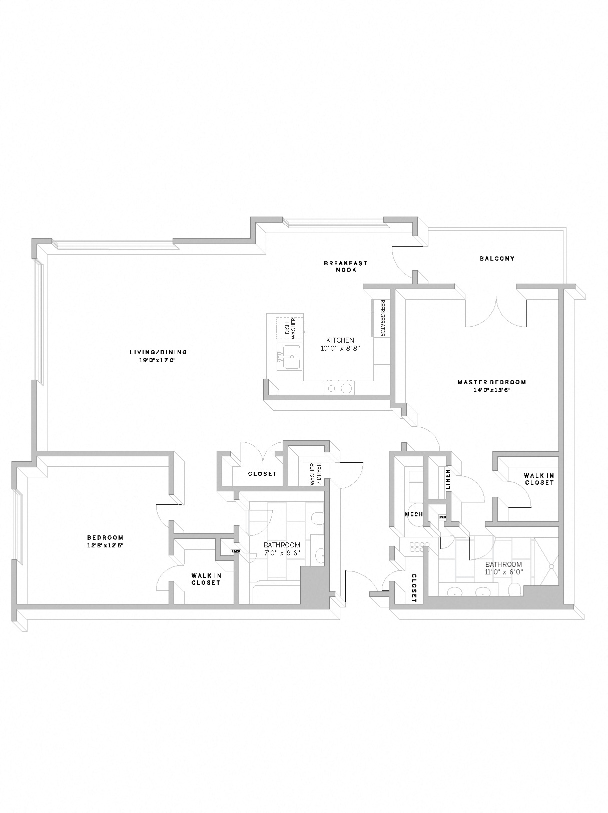 Floor Plan B4 at AVE Florham Park, Florham Park, NJ, 07932
