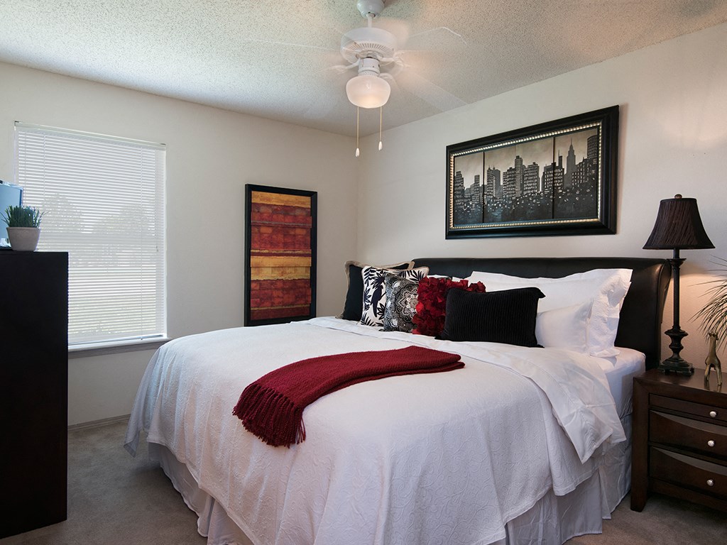 our apartments offer a bedroom with a king sized bed