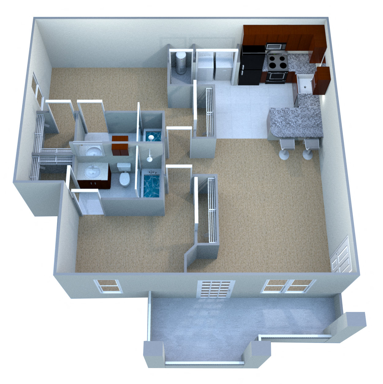 Floor plan at The Greens on Aspen, Oklahoma, 74012