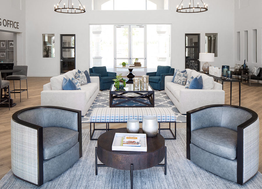 Clubhouse Seating l The James Apartments in Rocklin CA 